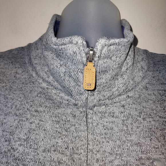 Crown & Ivy Men's Vest XL Poly Fleece Full Zip Front Outdoor Casual Gray - Picture 2 of 5